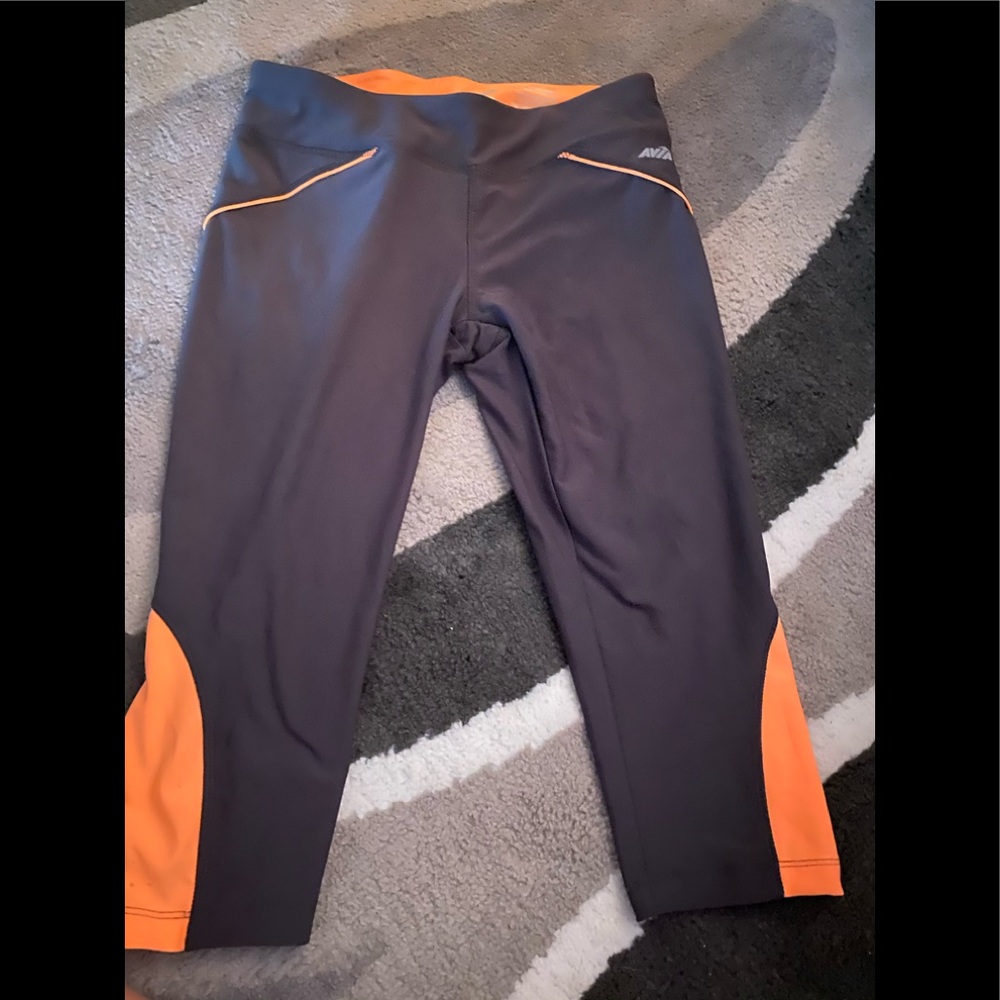 Grey and orange Avia capris